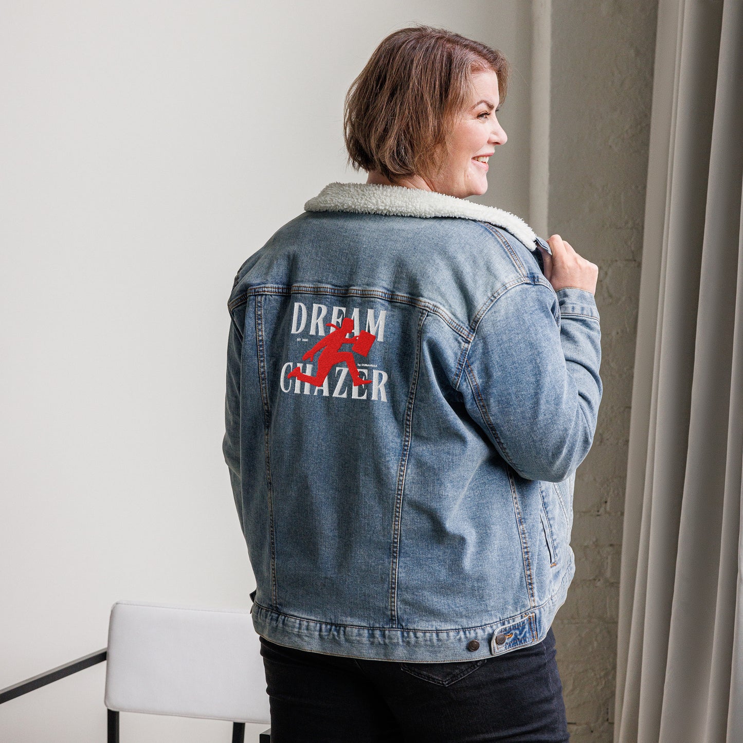 DC Unisex denim sherpa jacket - Dreamchazer