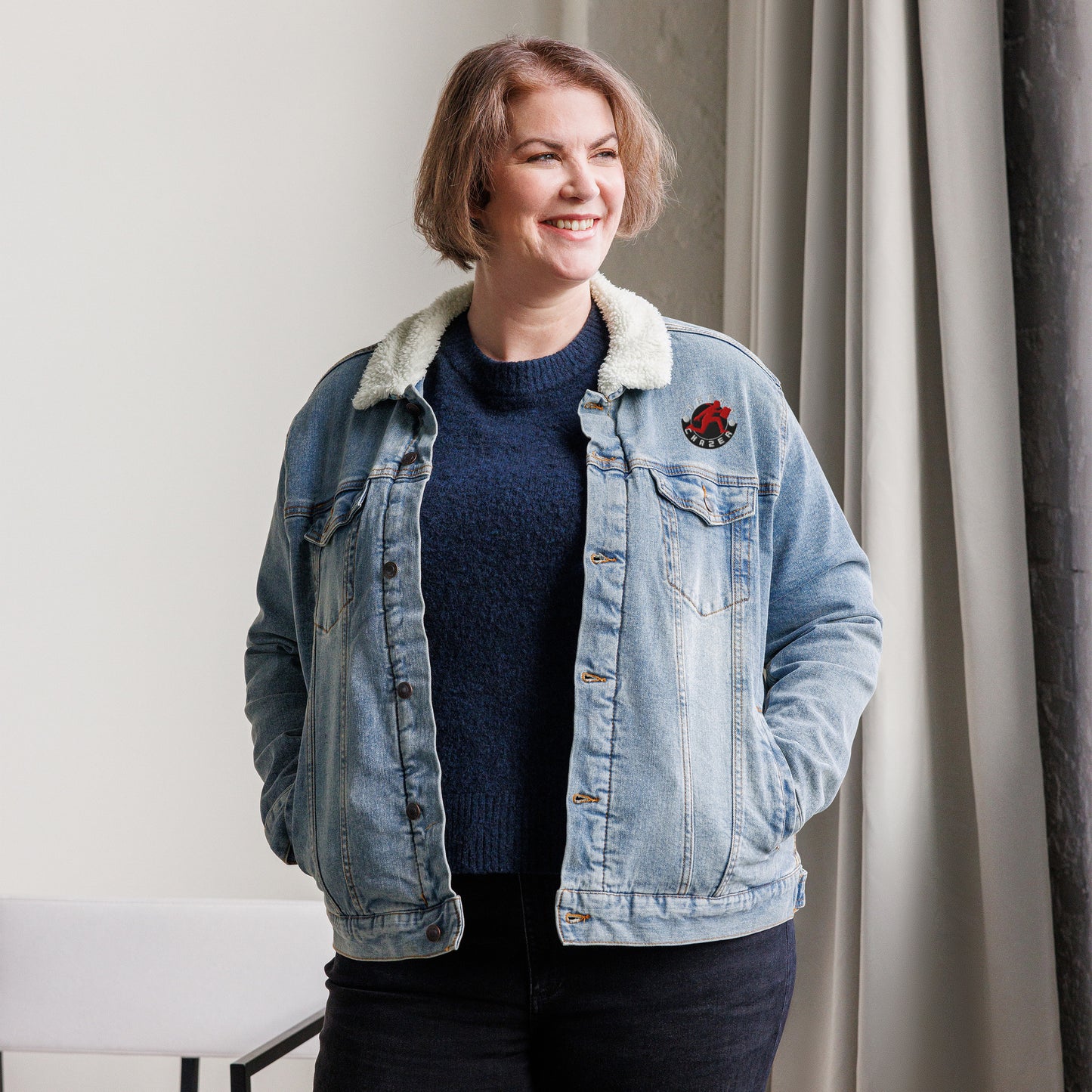 DC Unisex denim sherpa jacket - Dreamchazer